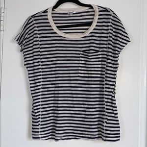 Splendid Navy & White Striped Tshirt L